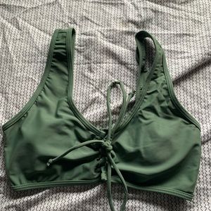 Olive green bathing suit top